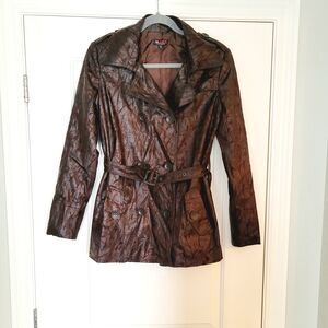 NWOT SlimLines Brown Double-Breasted Women's Jacket Size US M